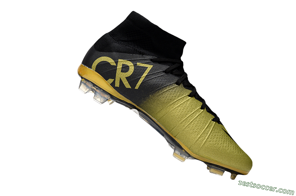 Nike Mercurial Superfly 4 CR7 FG High-Tops Soccer Cleats - Gold/Black 4