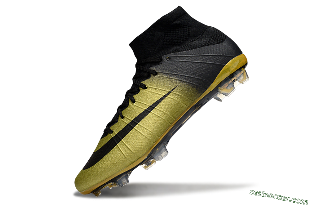 Nike Mercurial Superfly 4 CR7 FG High-Tops Soccer Cleats - Gold/Black 5