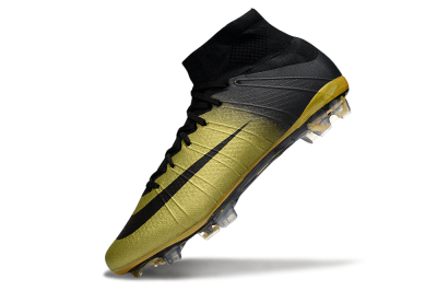 Nike Mercurial Superfly 4 CR7 FG High-Tops Soccer Cleats - Gold/Black