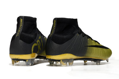 Nike Mercurial Superfly 4 CR7 FG High-Tops Soccer Cleats - Gold/Black