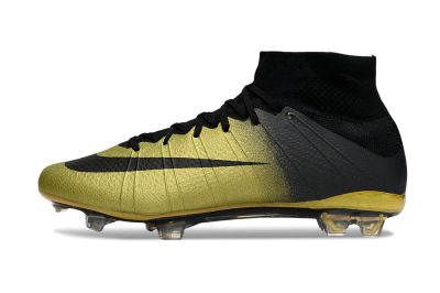 Nike Mercurial Superfly 4 CR7 FG High-Tops Soccer Cleats - Gold/Black