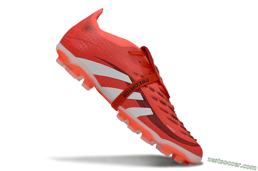 Adidas Predator Elite Foldover Tongue TF Low-Tops Soccer Shoes - Red/White/Black 4