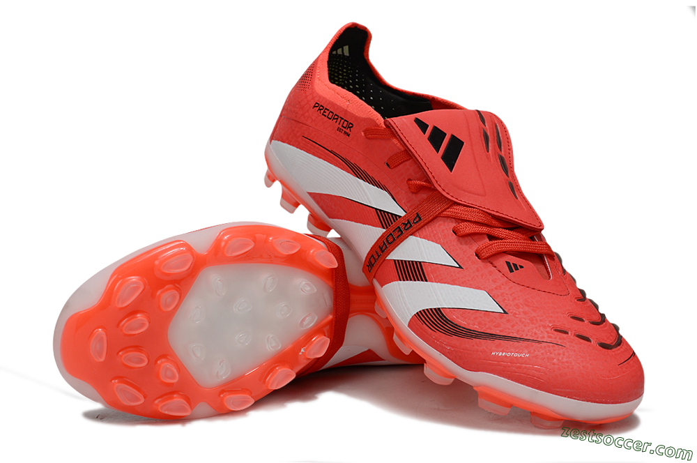 Adidas Predator Elite Foldover Tongue TF Low-Tops Soccer Shoes - Red/White/Black 3