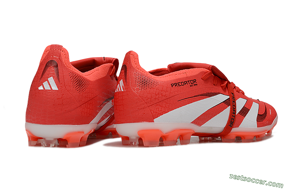 Adidas Predator Elite Foldover Tongue TF Low-Tops Soccer Shoes - Red/White/Black 6