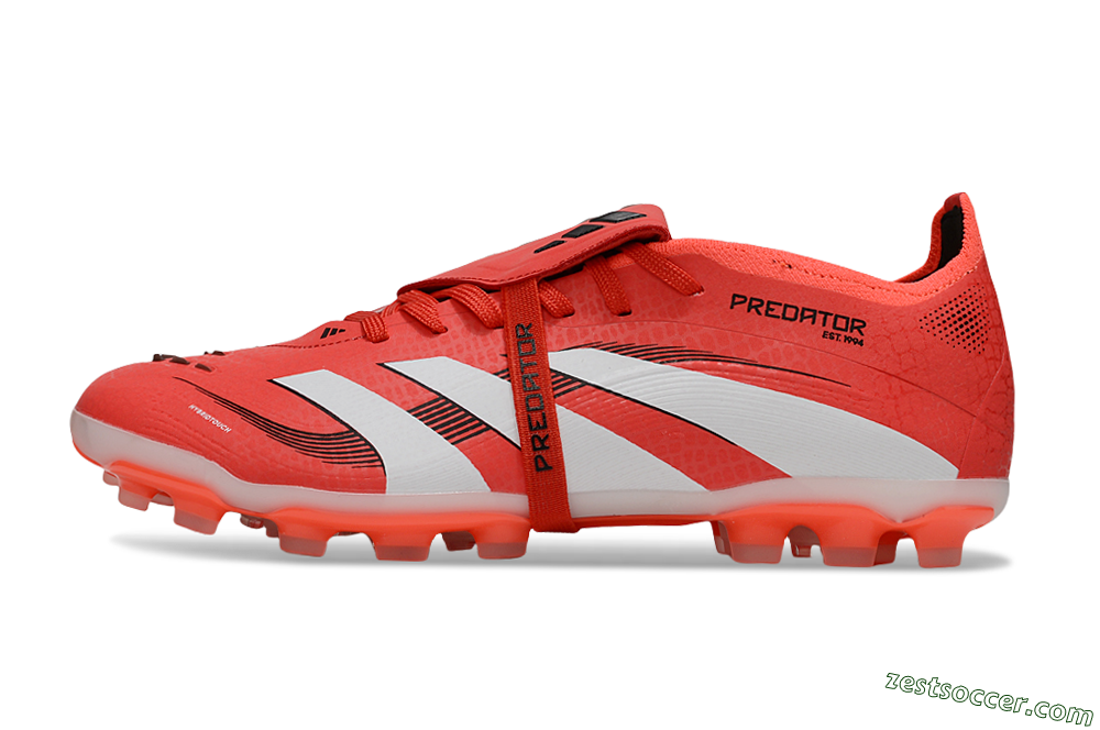 Adidas Predator Elite Foldover Tongue TF Low-Tops Soccer Shoes - Red/White/Black 2