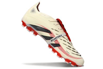Adidas Predator Elite Foldover Tongue TF Low-Tops Soccer Shoes - Beige/Black/Red