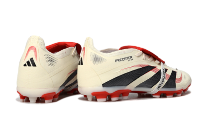 Adidas Predator Elite Foldover Tongue TF Low-Tops Soccer Shoes - Beige/Black/Red