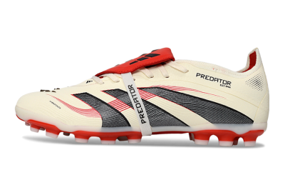 Adidas Predator Elite Foldover Tongue TF Low-Tops Soccer Shoes - Beige/Black/Red