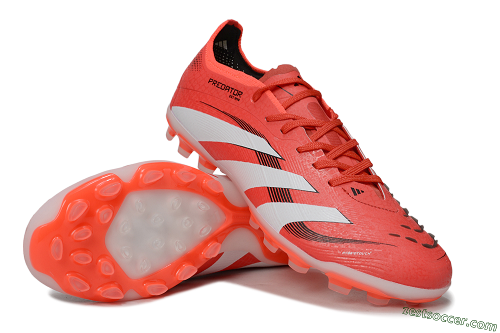 Adidas Predator 25 Elite TF Low-Tops Soccer Shoes - Red/White/Black 3