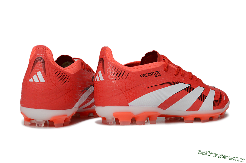 Adidas Predator 25 Elite TF Low-Tops Soccer Shoes - Red/White/Black 6
