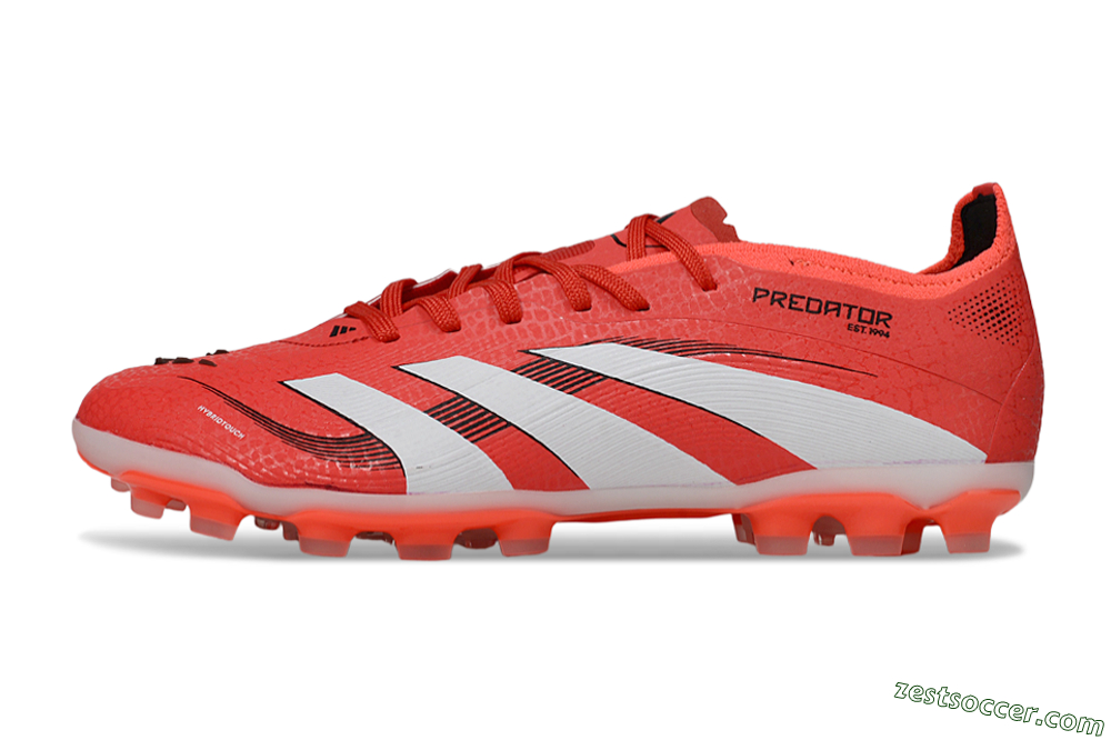 Adidas Predator 25 Elite TF Low-Tops Soccer Shoes - Red/White/Black 2