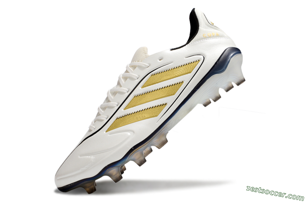 Adidas Copa Pure 3 Elite FG Low-Tops Soccer Cleats - White/Gold/Black 5
