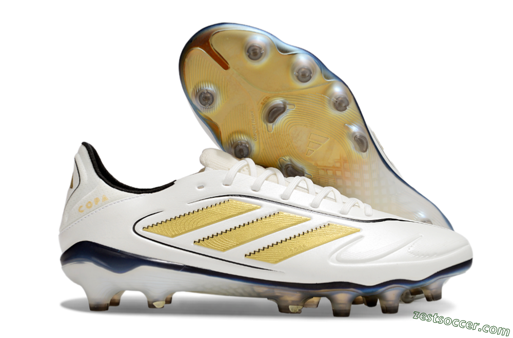 Adidas Copa Pure 3 Elite FG Low-Tops Soccer Cleats - White/Gold/Black 0