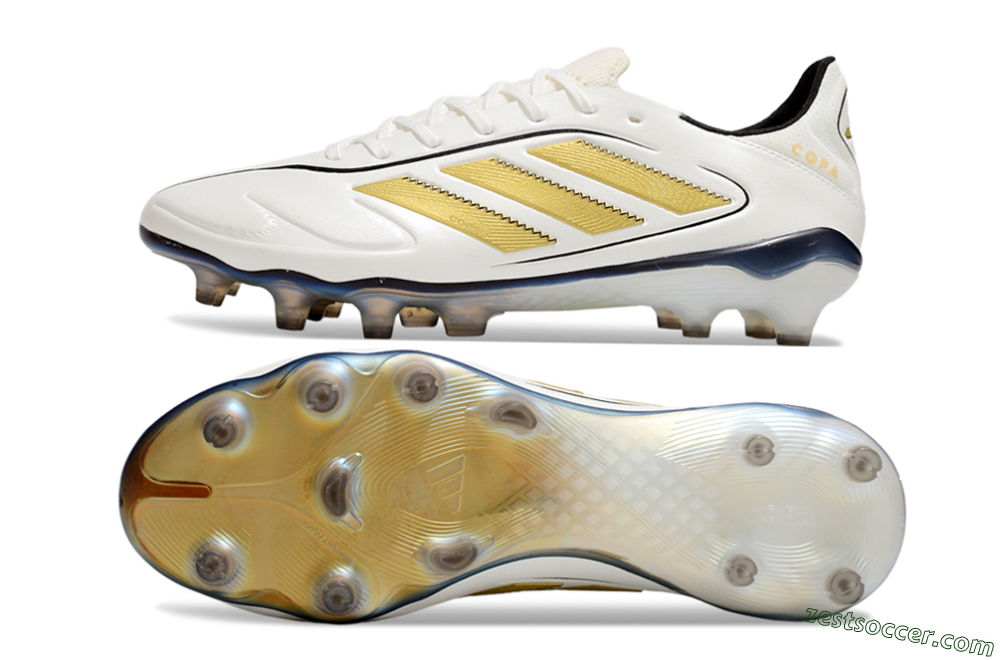 Adidas Copa Pure 3 Elite FG Low-Tops Soccer Cleats - White/Gold/Black 1