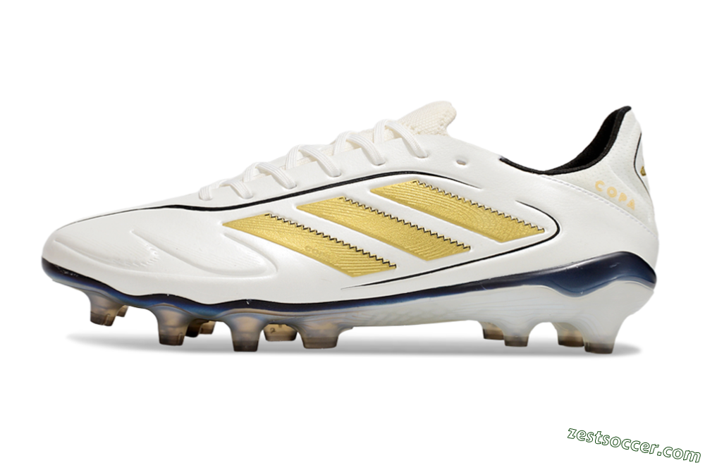 Adidas Copa Pure 3 Elite FG Low-Tops Soccer Cleats - White/Gold/Black 2