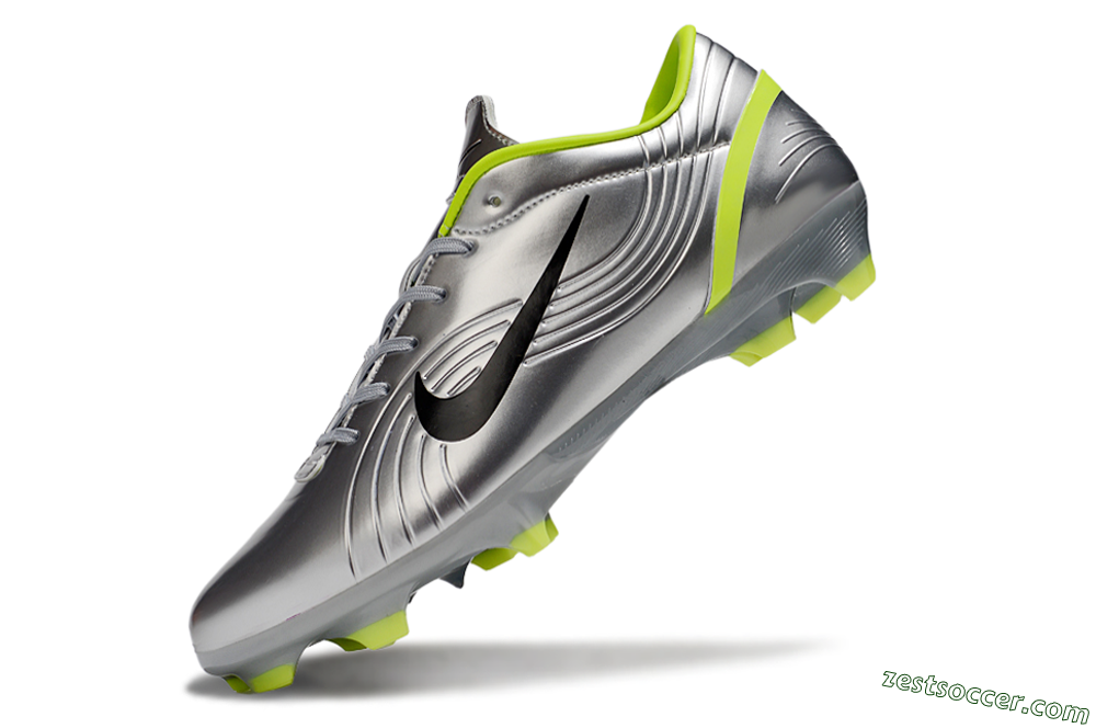 Nike Mercurial Vapor 1 FG Low-Tops Soccer Cleats - Silver/Black/Yellow 5