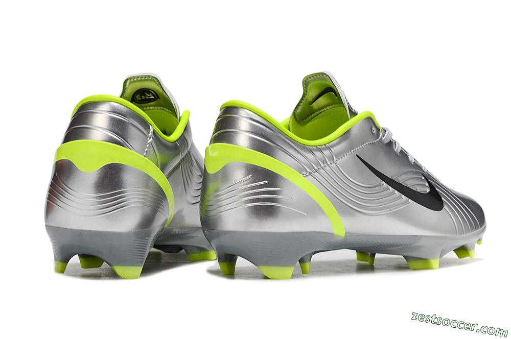 Nike Mercurial Vapor 1 FG Low-Tops Soccer Cleats - Silver/Black/Yellow 6