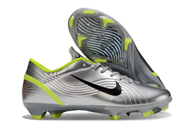 Nike Mercurial Vapor 1 FG Low-Tops Soccer Cleats - Silver/Black/Yellow