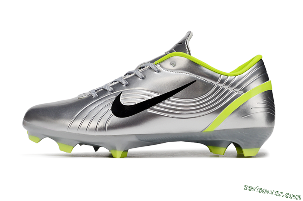 Nike Mercurial Vapor 1 FG Low-Tops Soccer Cleats - Silver/Black/Yellow 2