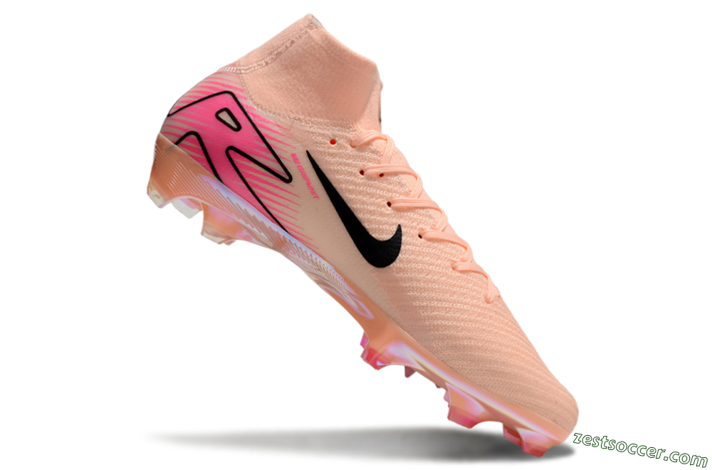 Nike Air Zoom Mercurial Superfly 10 Elite FG High-Tops Soccer Cleats - Pink/Black 4