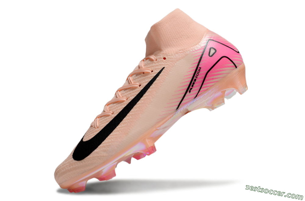 Nike Air Zoom Mercurial Superfly 10 Elite FG High-Tops Soccer Cleats - Pink/Black 5