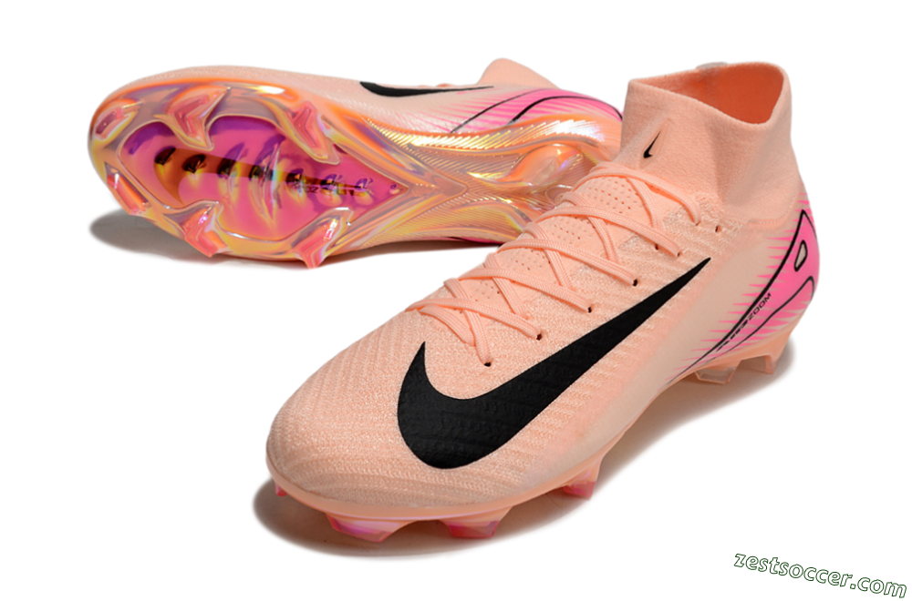 Nike Air Zoom Mercurial Superfly 10 Elite FG High-Tops Soccer Cleats - Pink/Black 3