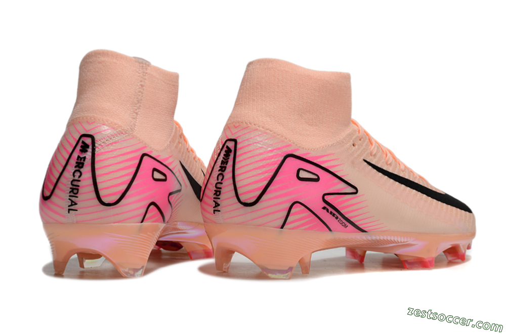 Nike Air Zoom Mercurial Superfly 10 Elite FG High-Tops Soccer Cleats - Pink/Black 6