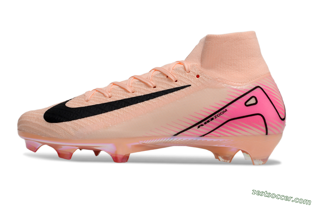 Nike Air Zoom Mercurial Superfly 10 Elite FG High-Tops Soccer Cleats - Pink/Black 2