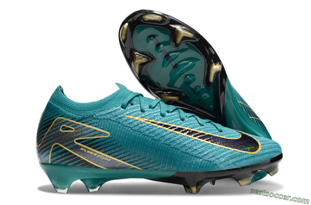 Nike Air Zoom Mercurial Vapor 16 Elite FG Low-Tops Soccer Cleats - Green/Gold/Black 0