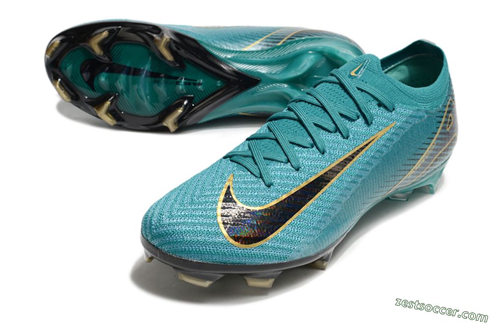 Nike Air Zoom Mercurial Vapor 16 Elite FG Low-Tops Soccer Cleats - Green/Gold/Black 3