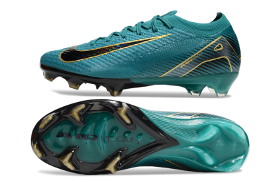 Nike Air Zoom Mercurial Vapor 16 Elite FG Low-Tops Soccer Cleats - Green/Gold/Black