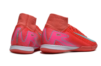 Nike Air Zoom Mercurial Superfly 10 Elite IC High-Tops Soccer Shoes - Red/Jade/Pink