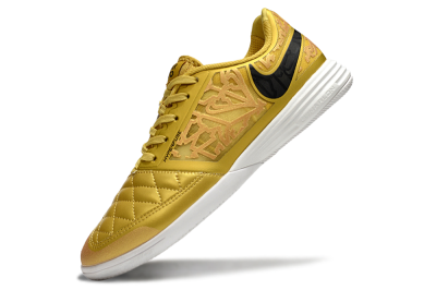 Nike Lunar Gato 2 IC Low-Tops Soccer Shoes - Gold/Black/White