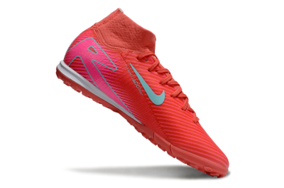 Nike Air Zoom Mercurial Superfly 10 Elite TF High-Tops Soccer Shoes - Red/Jade/Pink