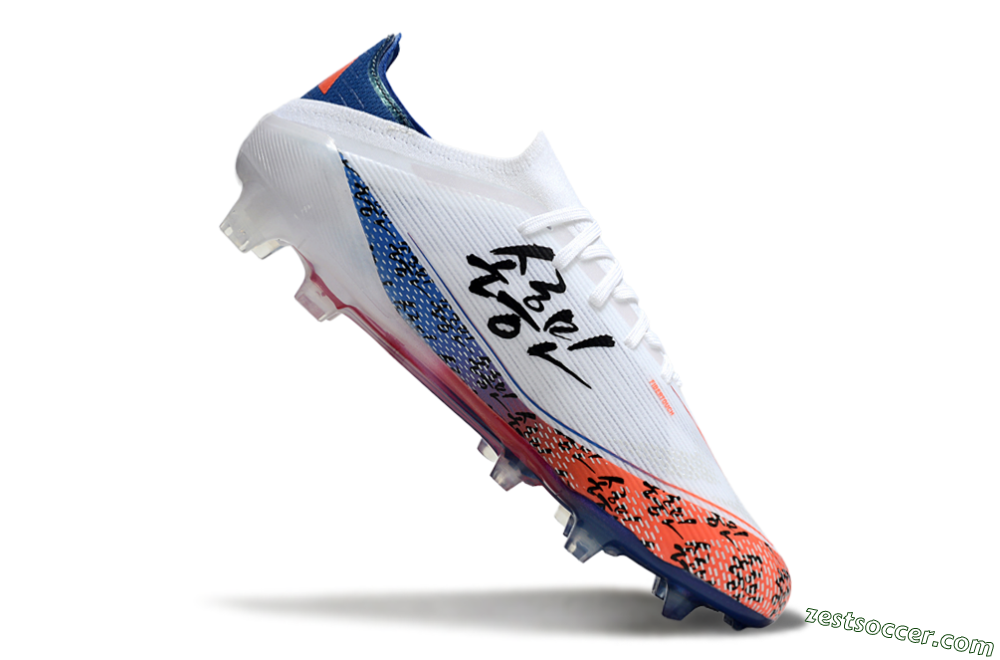 Adidas F50 Elite FG Low-Tops Soccer Cleats - White/Red/Blue 4