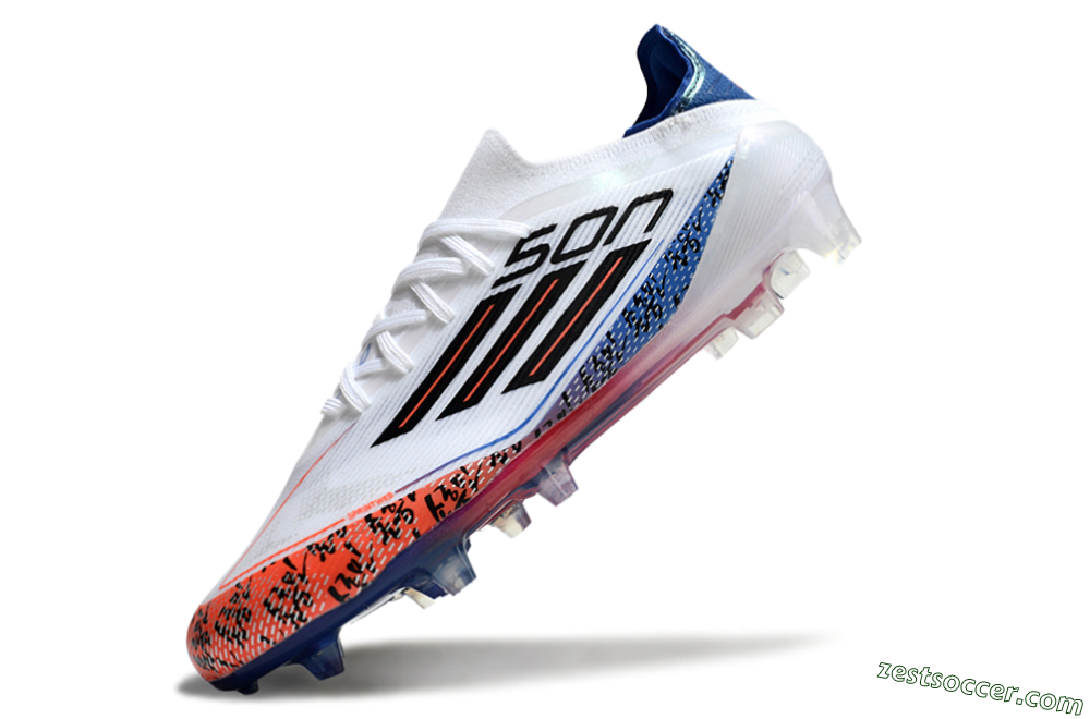 Adidas F50 Elite FG Low-Tops Soccer Cleats - White/Red/Blue 5