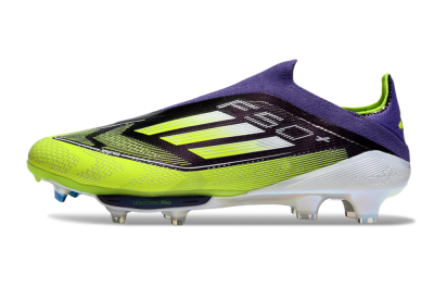 Adidas F50+ Elite Lightstrike Pro Laceless FG Low-Tops Soccer Cleats - Purple/Yellow/White