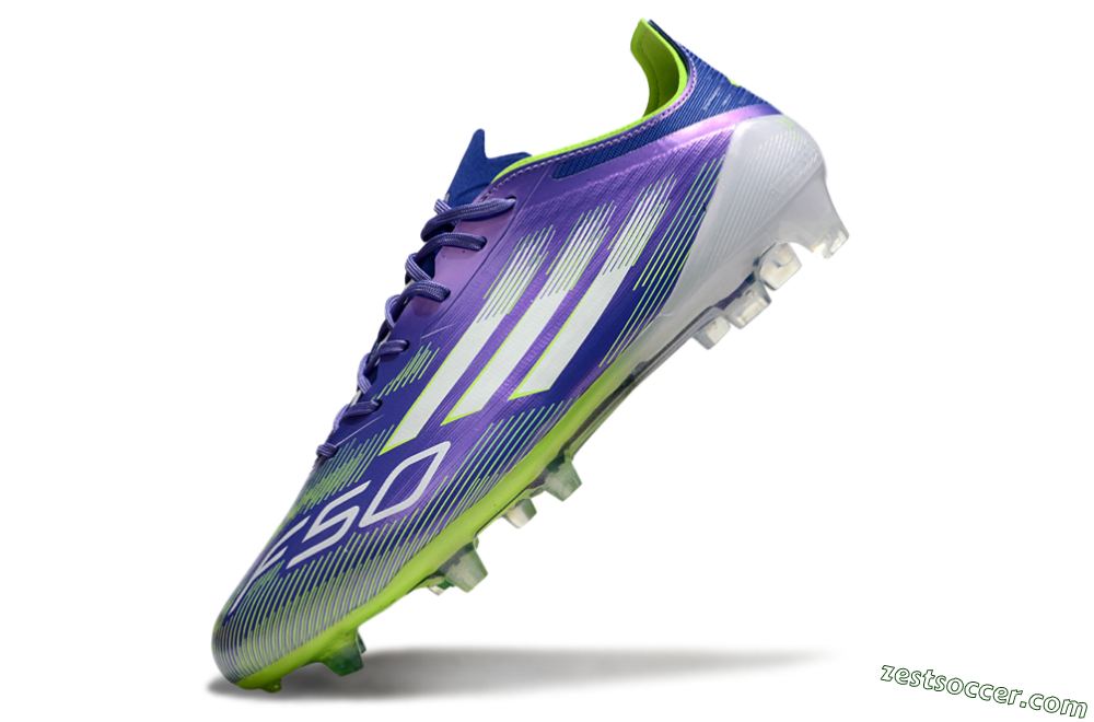 Adidas F50 Elite FG Low-Tops Soccer Cleats - Purple/Yellow/White 5