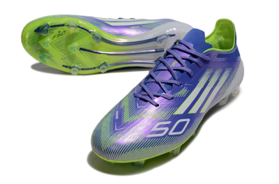 Adidas F50 Elite FG Low-Tops Soccer Cleats - Purple/Yellow/White