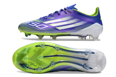 Adidas F50 Elite FG Low-Tops Soccer Cleats - Purple/Yellow/White