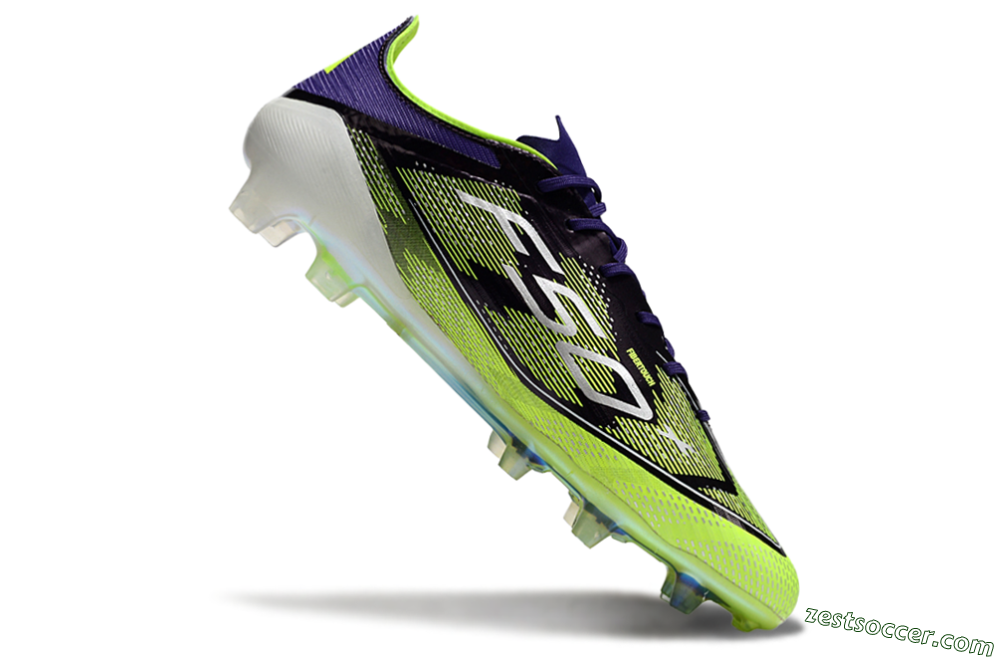Adidas F50 Elite FG Low-Tops Soccer Cleats - Purple/Yellow/White 4
