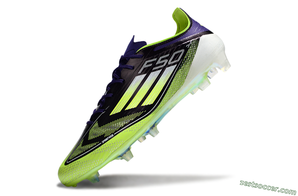 Adidas F50 Elite FG Low-Tops Soccer Cleats - Purple/Yellow/White 5
