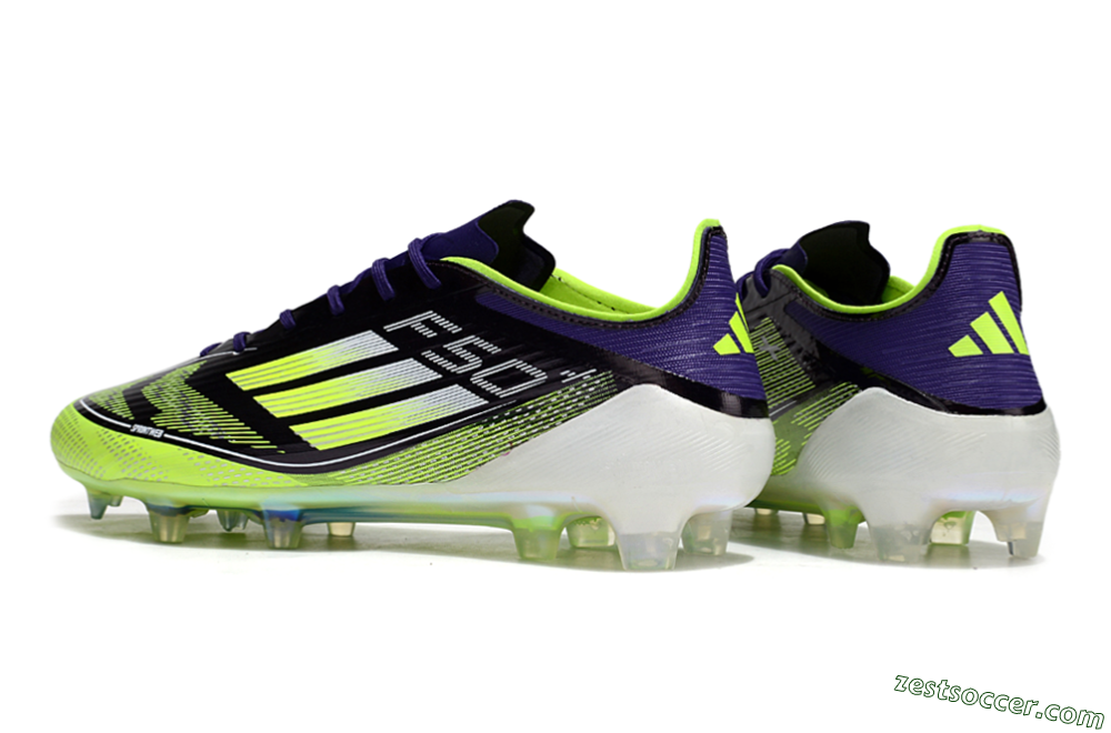 Adidas F50 Elite FG Low-Tops Soccer Cleats - Purple/Yellow/White 6