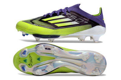 Adidas F50+ Elite Lightstrike Pro FG Low-Tops Soccer Cleats - Purple/Yellow/White