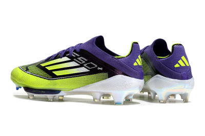 Adidas F50+ Elite Lightstrike Pro FG Low-Tops Soccer Cleats - Purple/Yellow/White