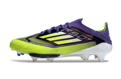 Adidas F50+ Elite Lightstrike Pro FG Low-Tops Soccer Cleats - Purple/Yellow/White
