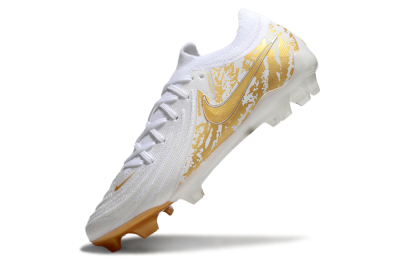Nike Phantom GX Elite FG Low-Tops Soccer Cleats - White/Gold