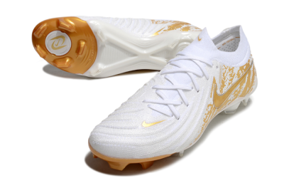 Nike Phantom GX Elite FG Low-Tops Soccer Cleats - White/Gold