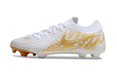 Nike Phantom GX Elite FG Low-Tops Soccer Cleats - White/Gold