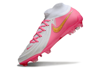 Nike Phantom Luna Elite NU FG High-Tops Soccer Cleats - White/Pink/Gold